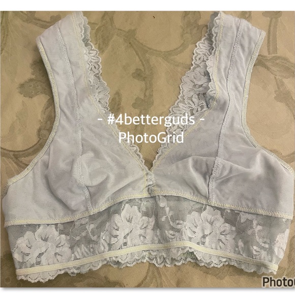 FP Intimately Free People Gallon Lace Deep V-neck Bralette Misty Mint XS TP - Picture 7 of 16